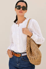 Vienna Long Sleeve Blouse | White
