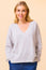 Merino Wool V-Neck Jumper | Grey Marl