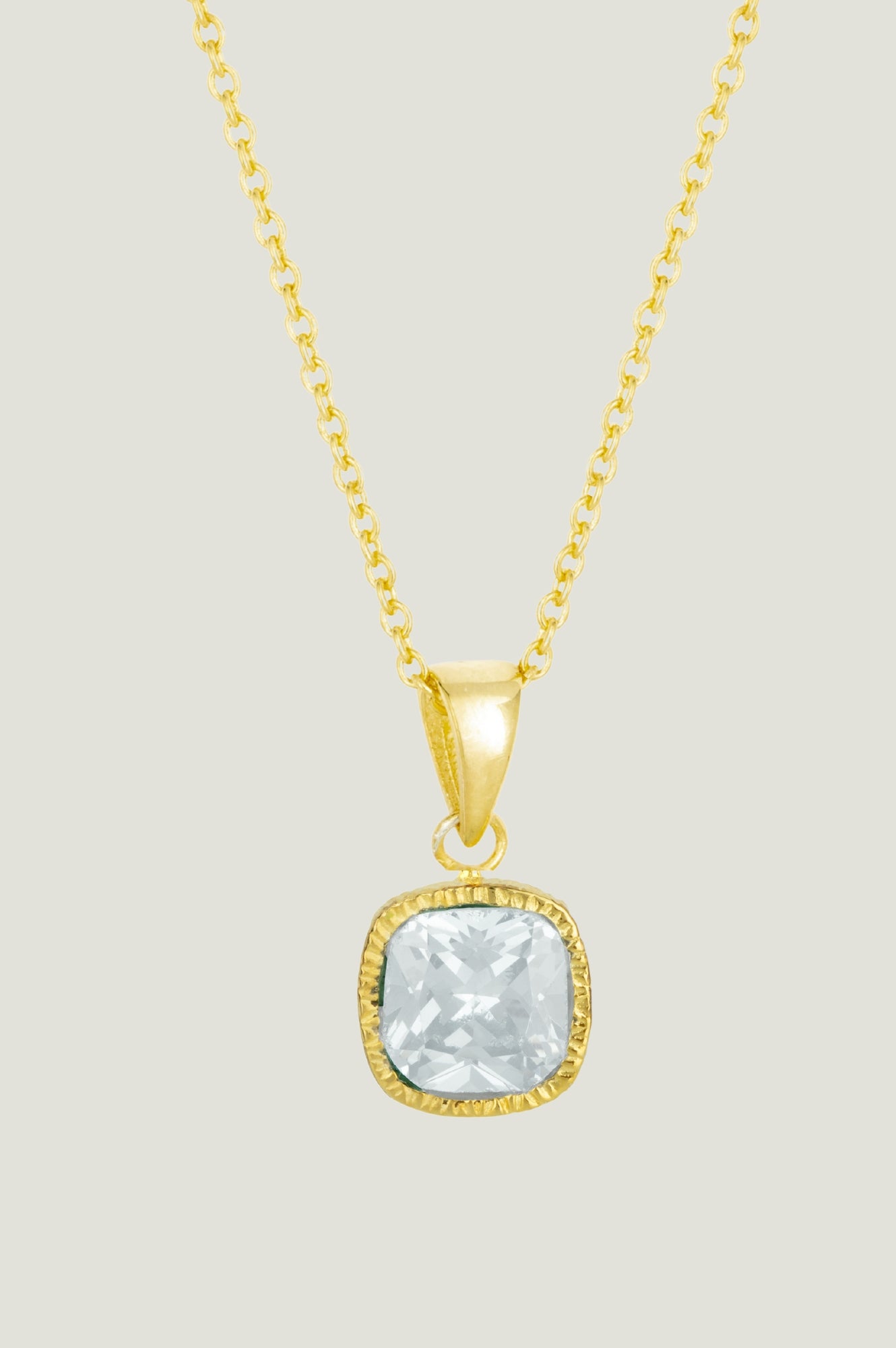 ASHIANA Lois Necklace | Clear Glass