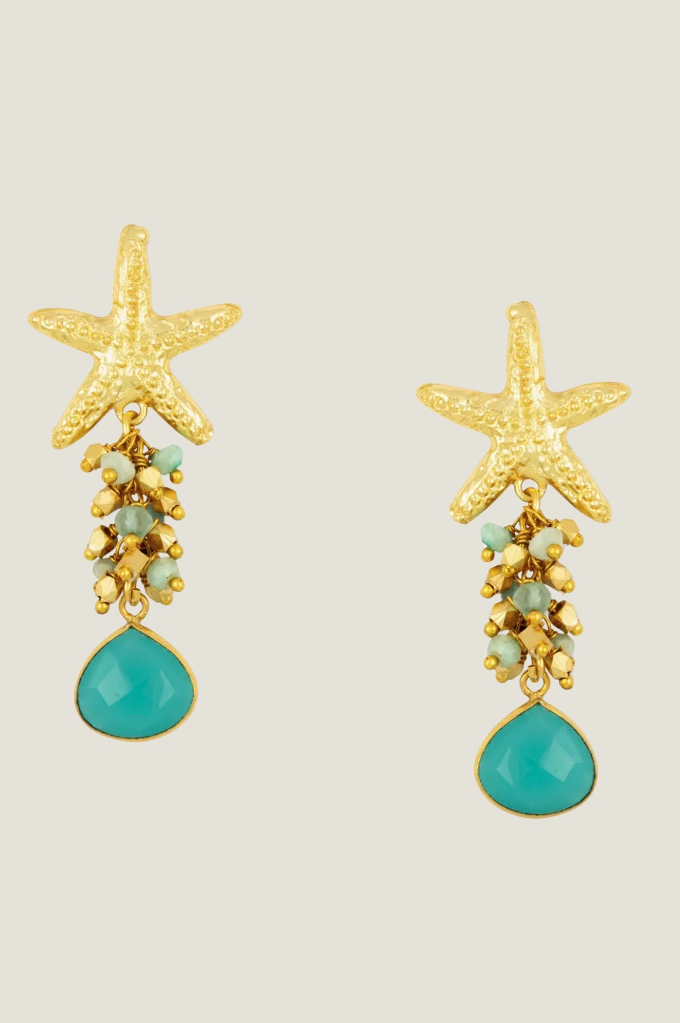 ASHIANA Andrea Earrings | Gold/Teal