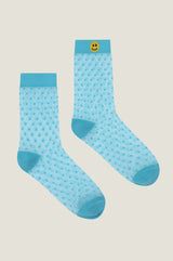 Spot Smiley Sock | Blue