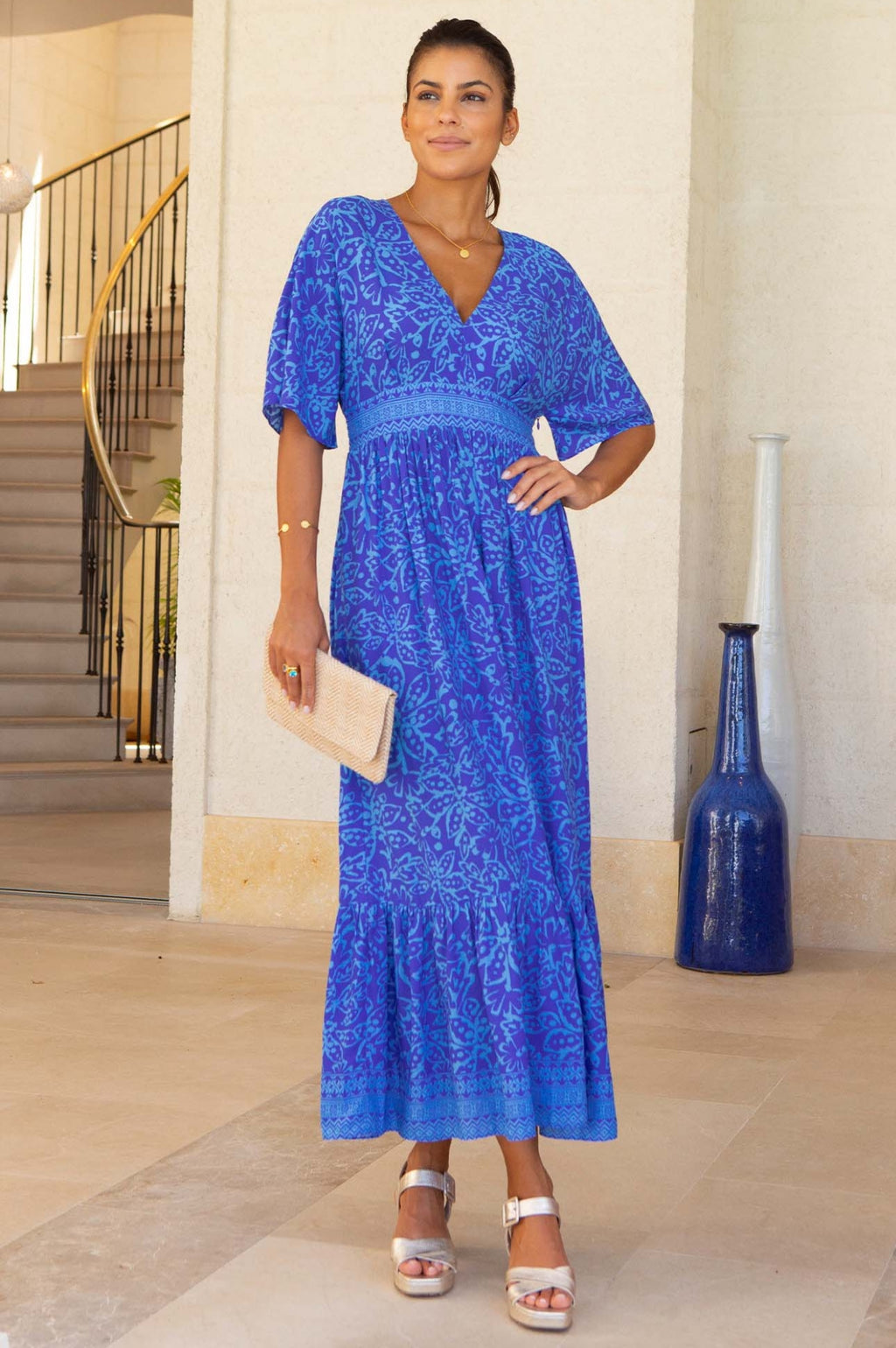 Lena EcoVero™ Dress Cobalt Light