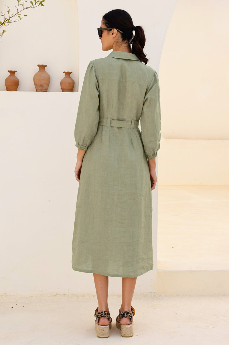 long linen coat dress Apple Green Linen Coat Women: A-Line Oversized Long Coat