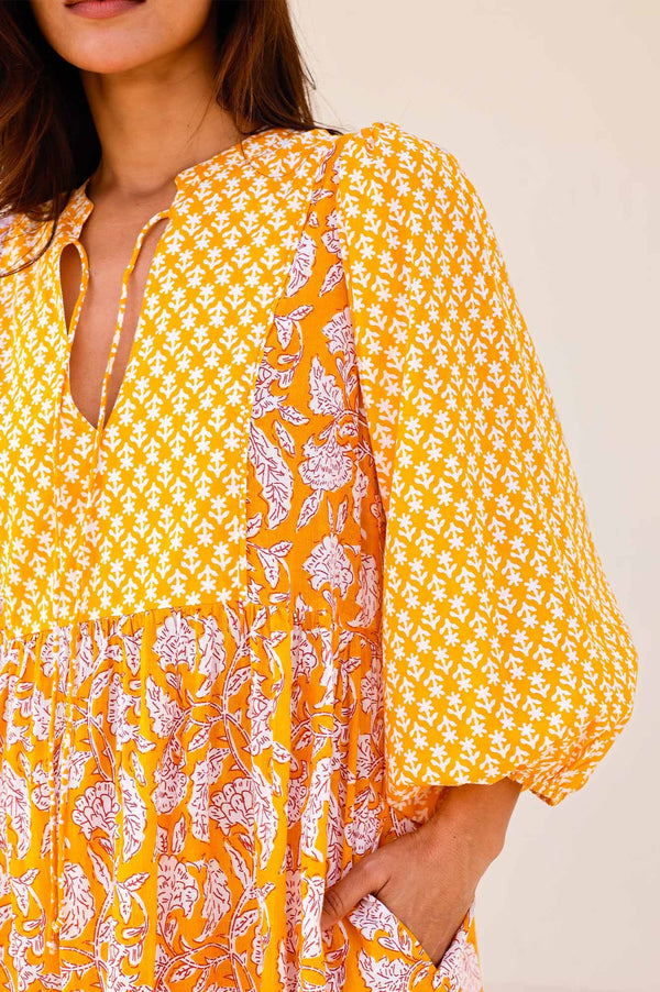 Martha Organic Cotton Mix Print Dress