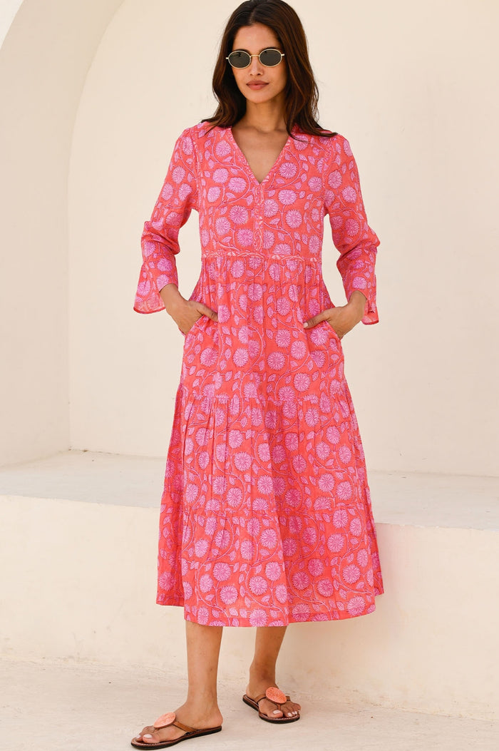 aspiga Hayden Block Print Dress