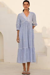 Mindy Dress | Stripe Blue
