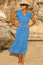 Nyla Beach Midi Dress | Blue