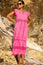 Nyla Beach Midi Dress | Bright Pink