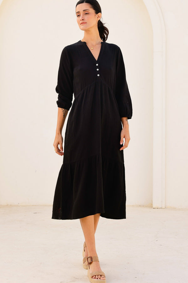Women's Black Cotton Dresses | Aspiga Women's Black Cotton Dresses | Aspiga