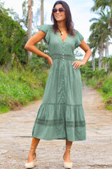 Nyla Beach Kaftan | Light Khaki