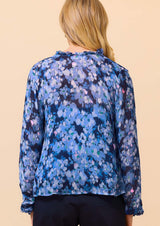 Noelle Blouse | Hazy Floral Blue/Pink