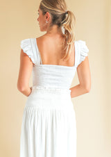 Bryony Organic Cotton Cheesecloth Top | White