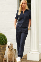 Olive Cheesecloth Blouse | Navy