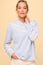 Romy Blouse | White/Blue