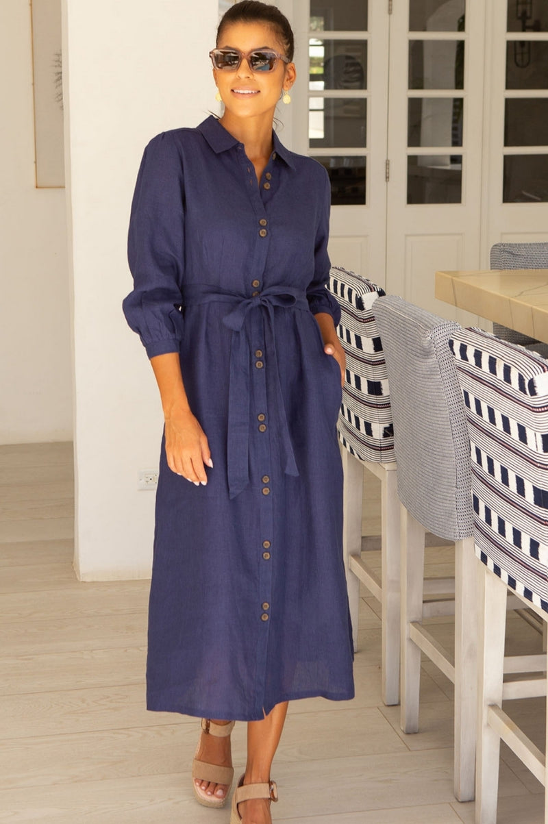 Shirt Dress Dress With Buttons Down The Front Uk Linen Dress With
