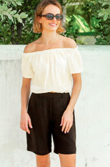 Ilana Frill Organic Cotton Gauze Top | Cream
