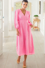 Jamila Linen Dress | Baby Pink