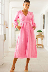 Jamila Linen Dress | Baby Pink