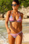 Triangle Recycled String Top and String Bikini Tie Side Bottoms | Multi