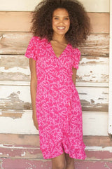 Chelsea EcoVero™ Wrap Dress | Pink/Pink