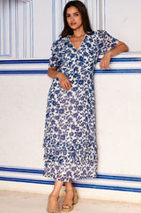 Ellery Dress | Blossom Cream/Navy