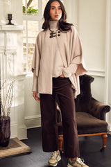 Knitted Cape | Oat