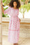 Violet Block Print Dress | Sunflower Buti Pink