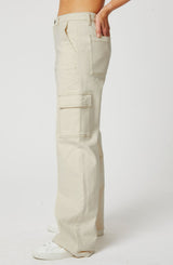 Erin Cargo Straight Leg Jeans | Cream