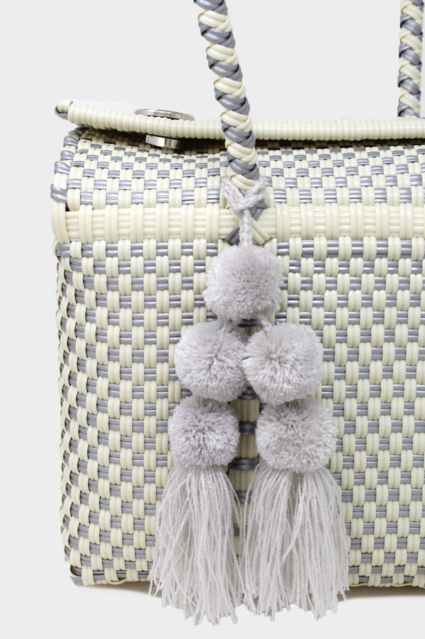 Bombon-Mini-Tote-Bone-Silver