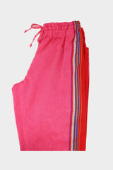 Unisex-Kikoy-Trousers-Pink-Red