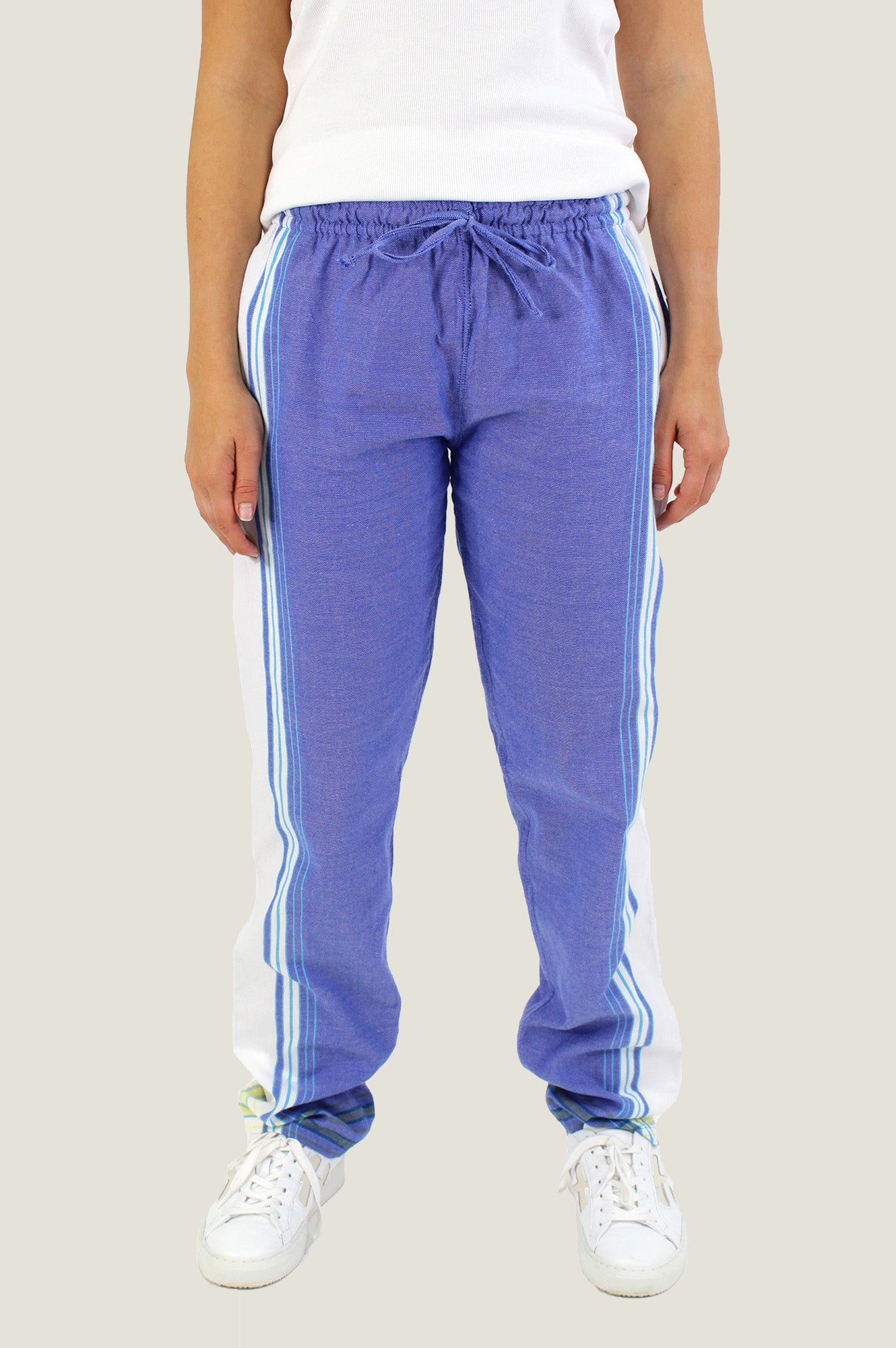 Kikoy Trousers Denim Blue White