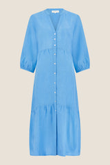 Charlotte Linen Dress | Cornflower