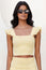 Bryony Organic Cotton Cheesecloth Top | Soft Yellow