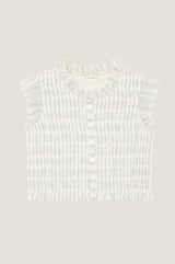 Sleeveless Blouse Patmos Omaris | Cream/Blue