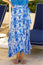April EcoVero™ Wrap Skirt | Ikat Blue/White