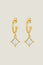Lyra Earrings | Gold/White