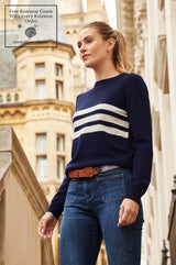 Crew Neck Base Layer | Navy/Cream