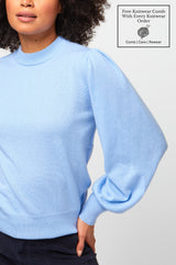 Merino Cashmere Blend Crew Neck Jumper | Pale Blue