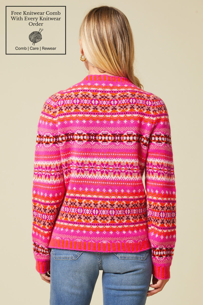 Westray Fairisle Sweater | Pink Punk