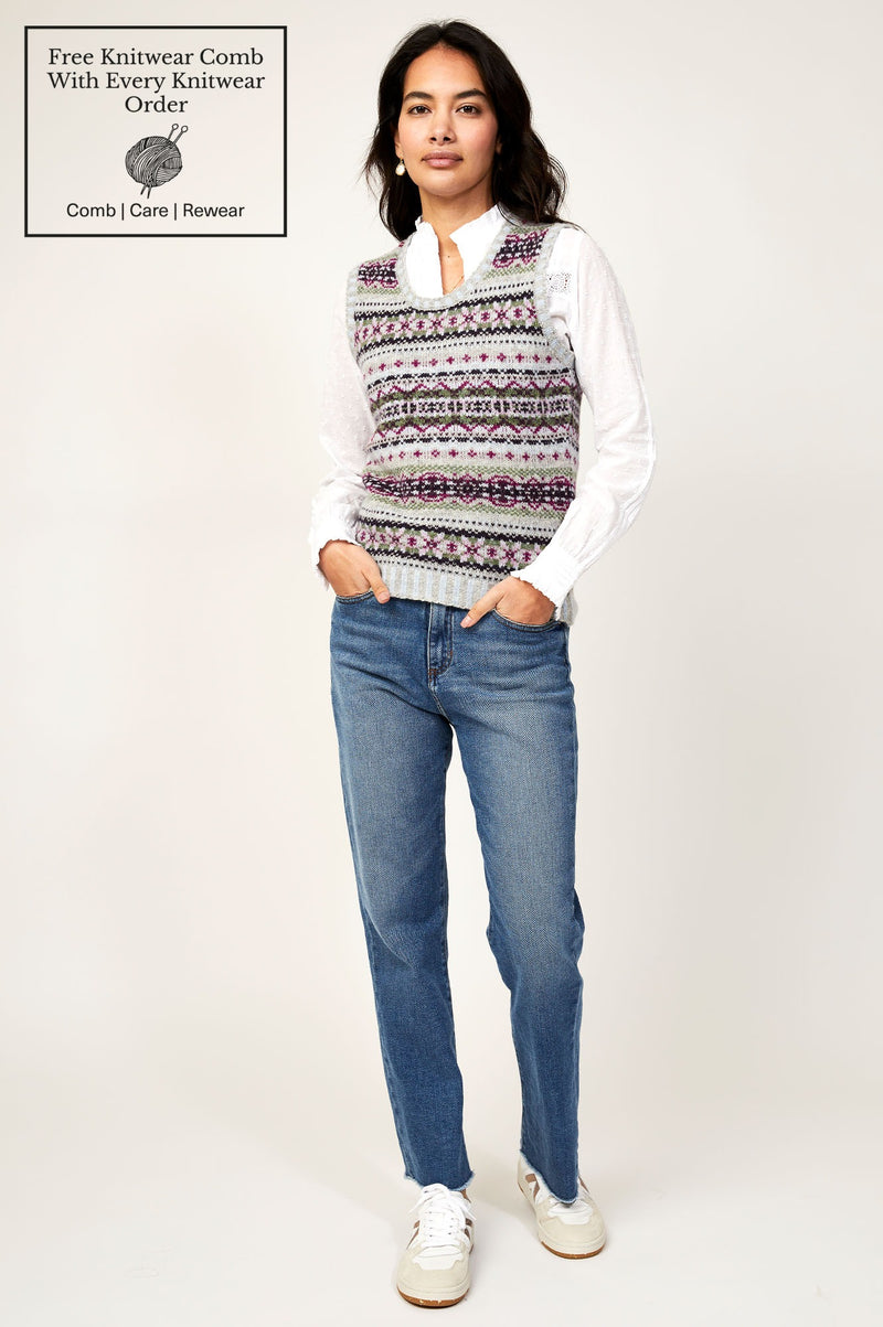 Women's Fair Isle Vest | Starlet