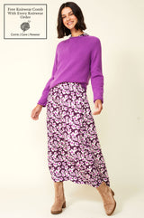 Superfine Lambswool Sweater With Rolled Seams | Purple