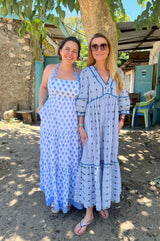 Tabitha Maxi Dress | Pineapple White/Blue