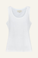 Organic Cotton Slub Vest | White