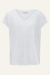 V-Neck Cotton T-Shirt | White