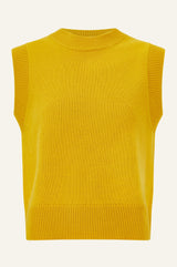 Merino Wool Knitted Short Tank | Yellow
