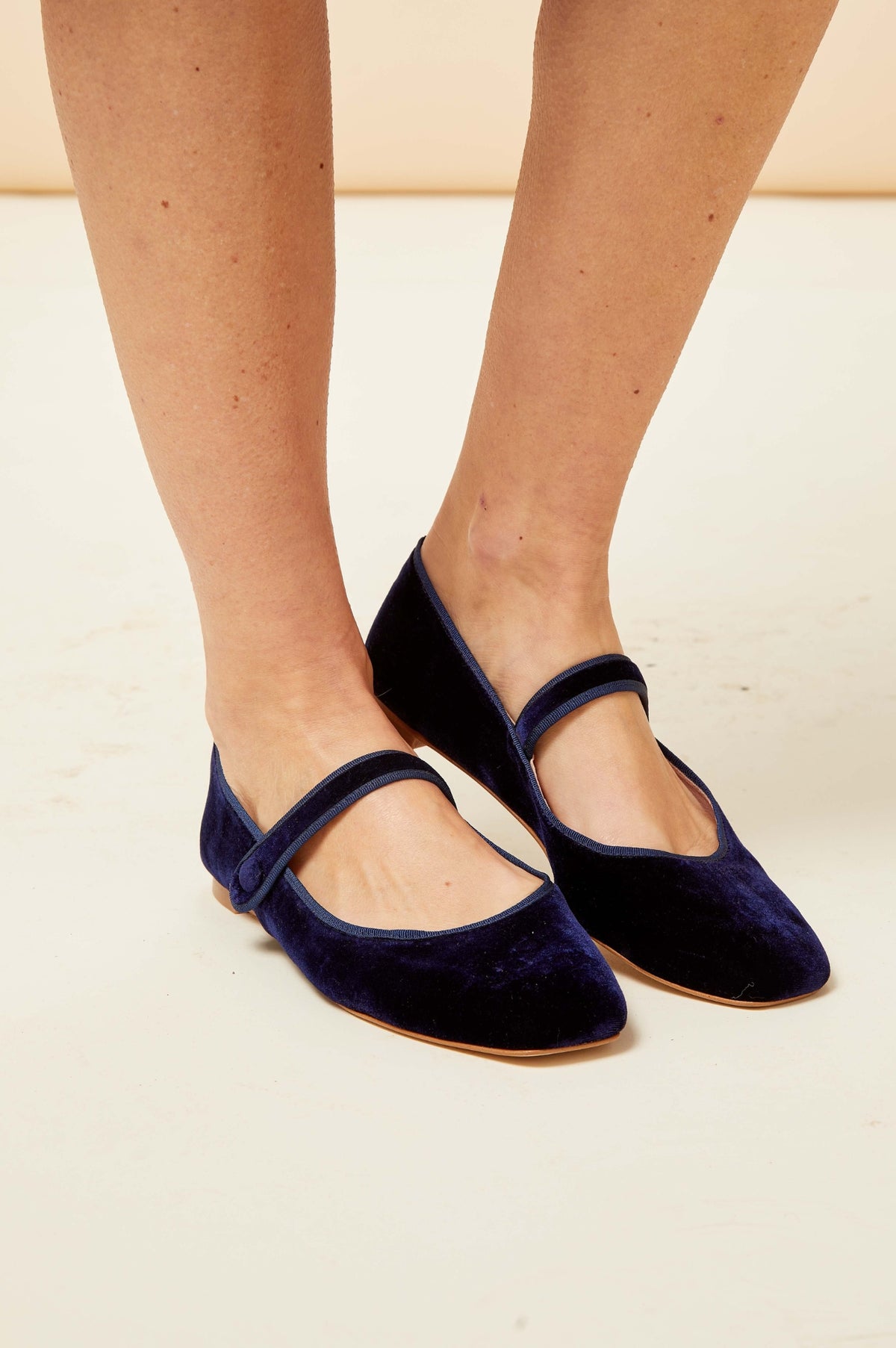 Velvet Mary Jane Navy Aspiga