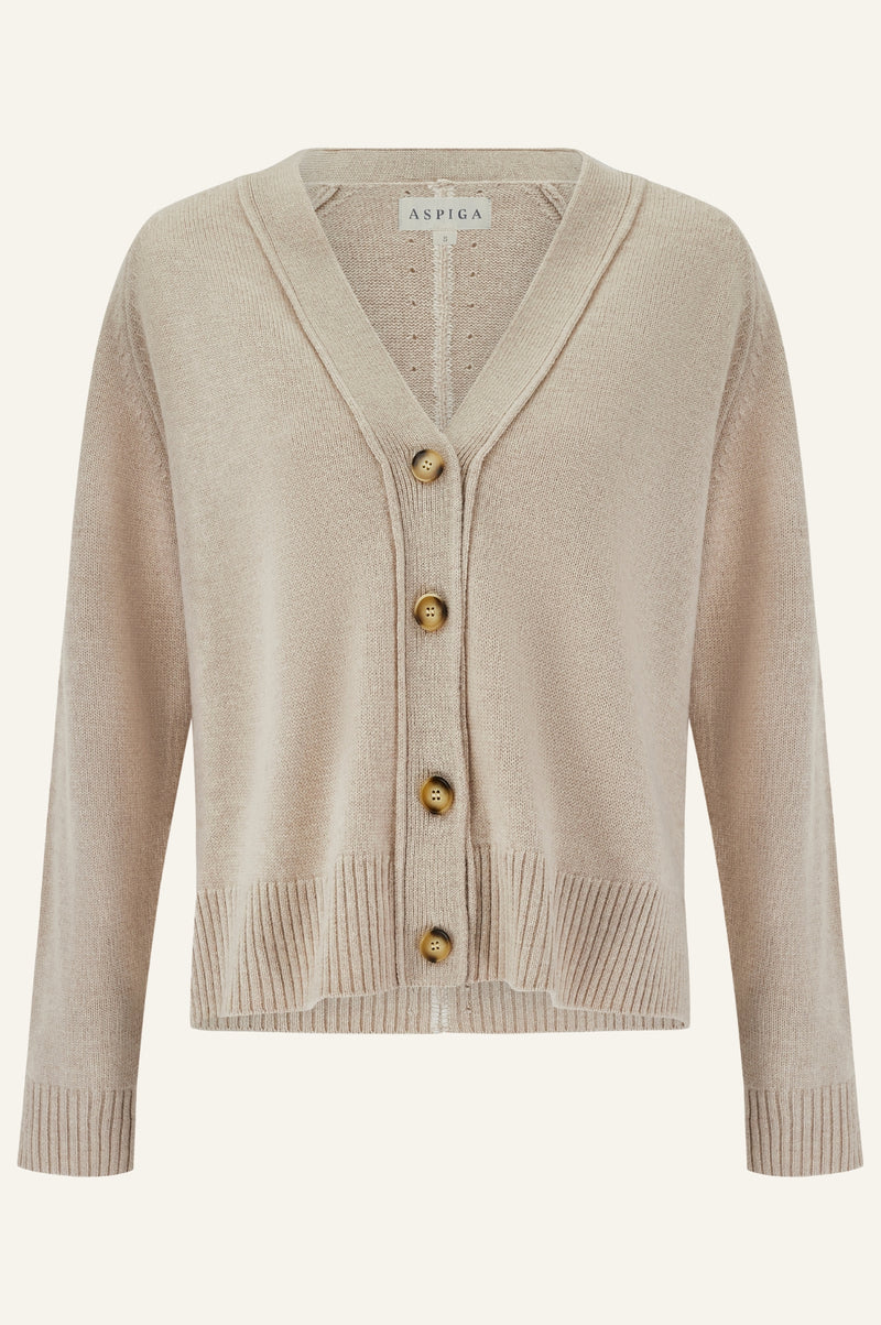 Aspiga Ladies Sustainable Swing Cardigan Oat