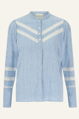 Romy Blouse | White/Blue