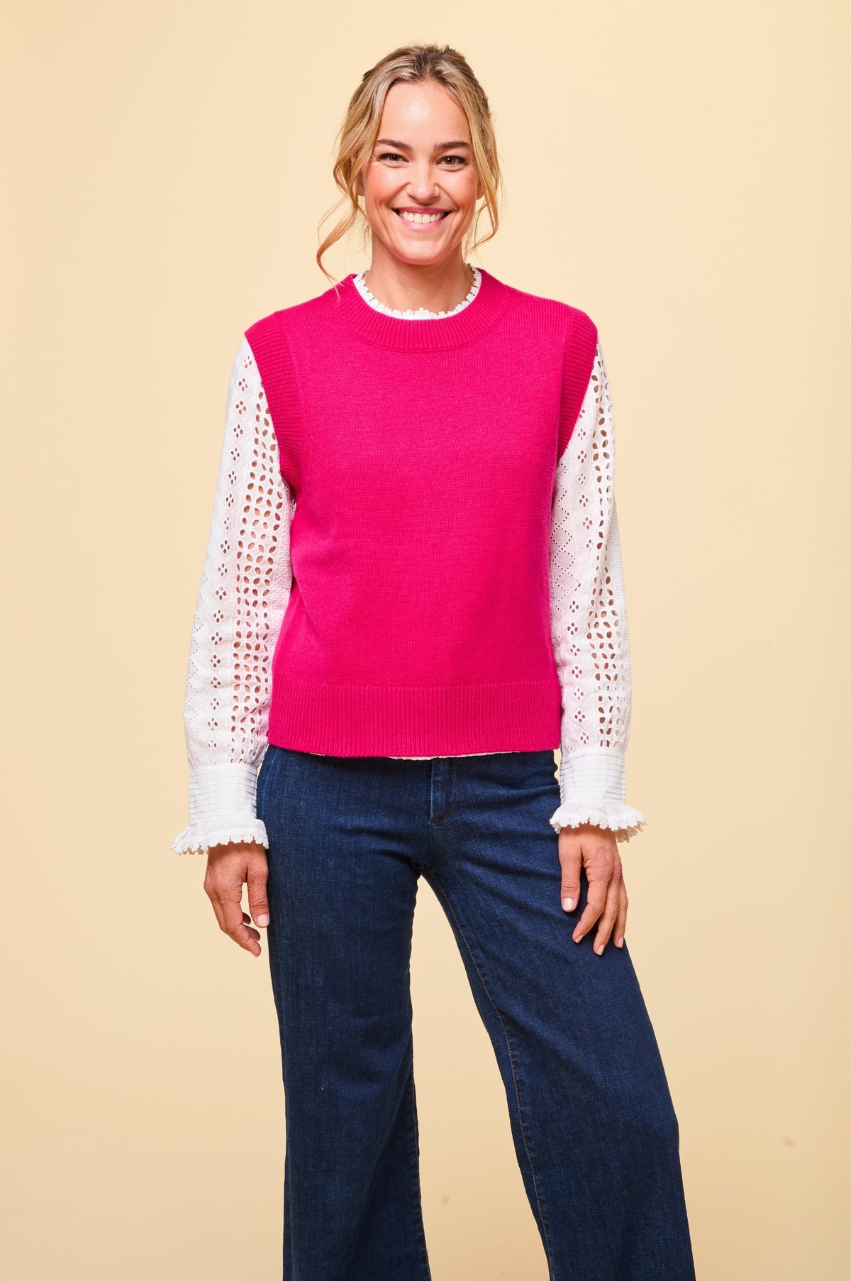 andmary Vera knit bare tops ピンク ANDMARY】Vera knit bare tops