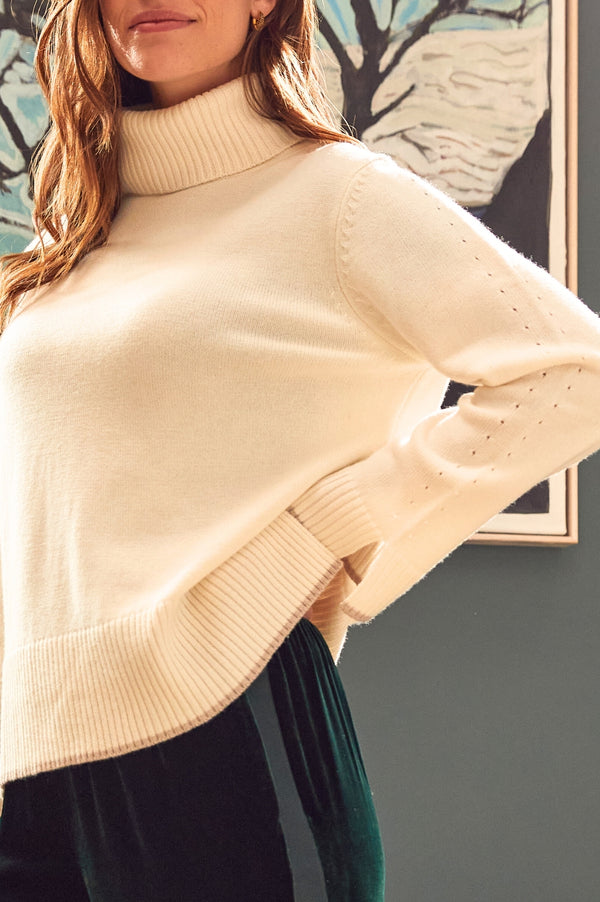Merino Wool Roll Neck Jumper